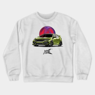 honda civic typeR fk lime green Crewneck Sweatshirt